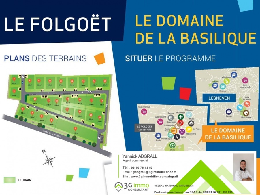 vente terrain finistere le folgoet