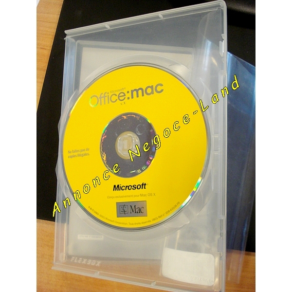 Microsoft Office Mac v.X + Licence + CD