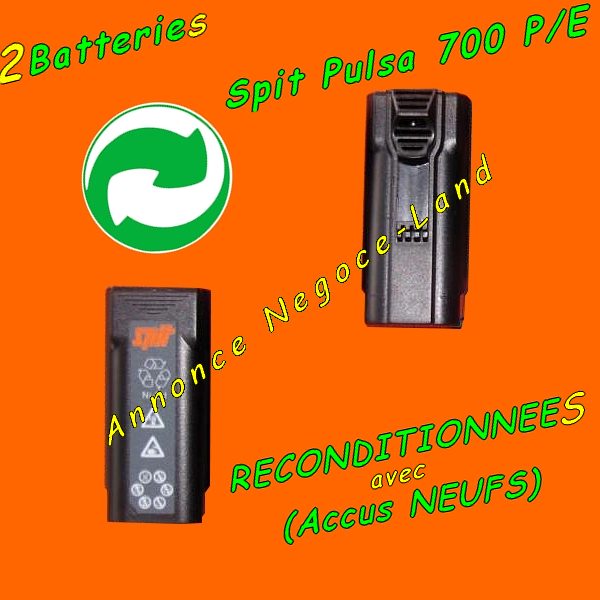 Photo Reconditionnement de 2 batteries pour cloueur Spit 700 Pulsa E/P image 1/1