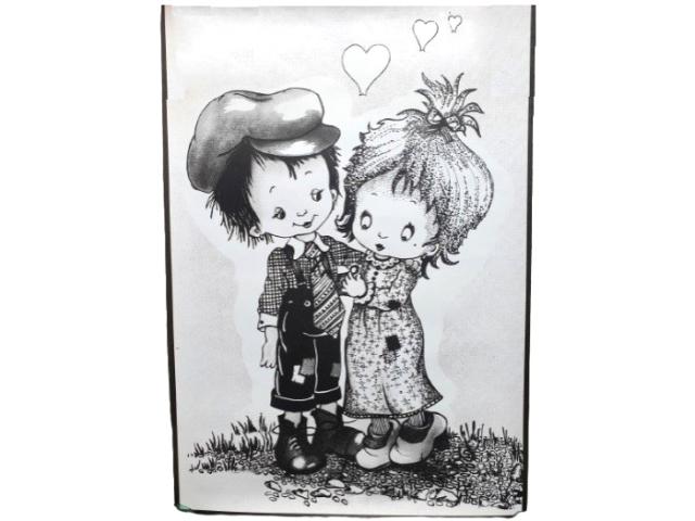 «Love is» 2 posters vintage - déco chambre enfant 57x40 cm