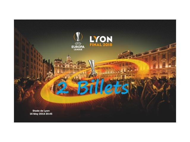 2 billets UEFA Europa League Finale Lyon 2018