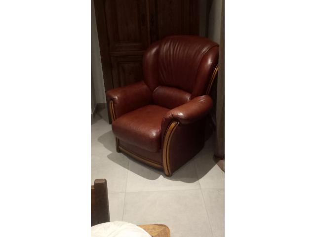 Photo 2 magnifiques fauteuils en cuir pleine fleur image 1/5