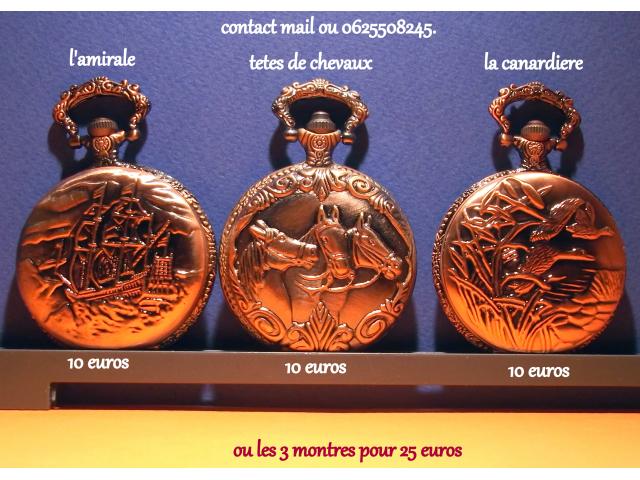 3 Atlas--3 montres de gousset.