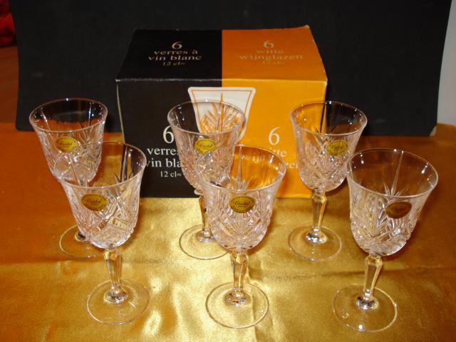 Photo 6 verres à vin Masquerade cristal d'Arques image 1/2