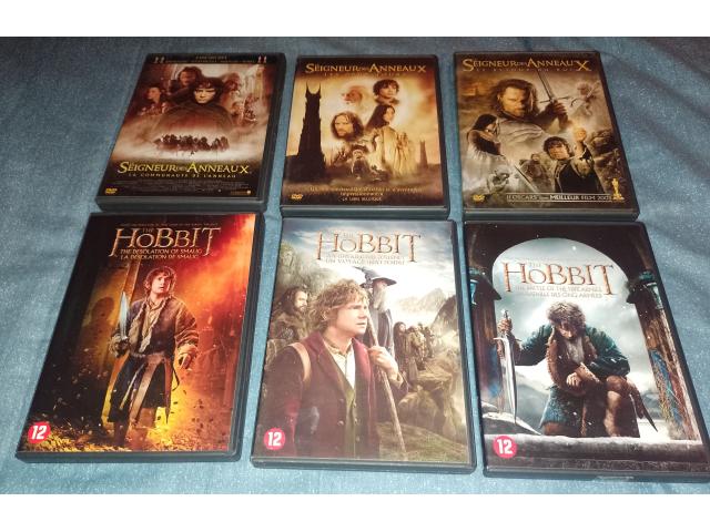 A vendre en DVD l'intégral seigneur des anneaux et Hobbit