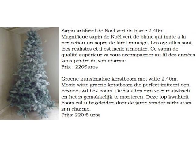 Photo À vendre: Superbe beau sapin de Noël hauteur 2.20m avec crèche et personne image 1/6