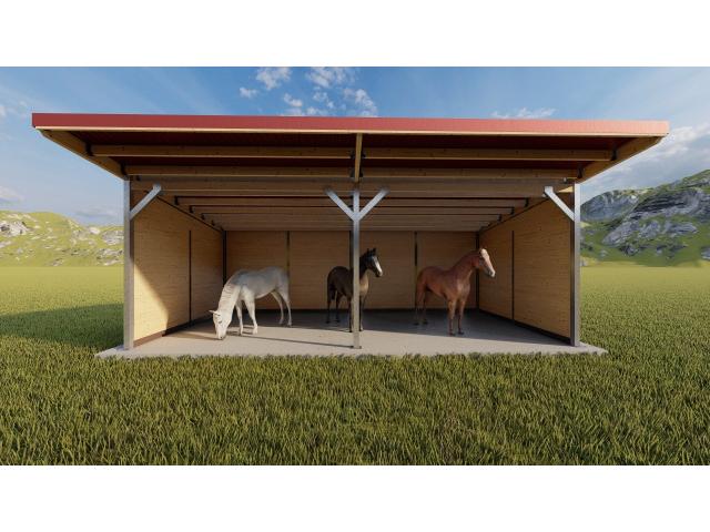 Abri de Paddock & Abri Extérieur pour Chevaux - Abri de Prairie