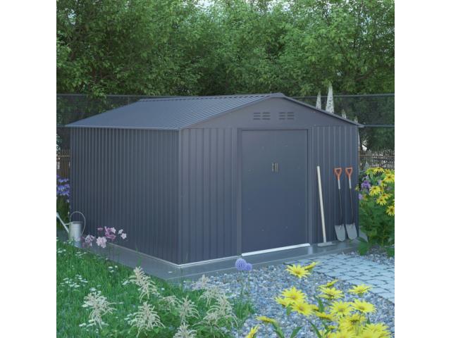 Abri jardin métal 10,80 m² + kit ancrage abri bois outillage abri vélo abri bois abri métal abri out