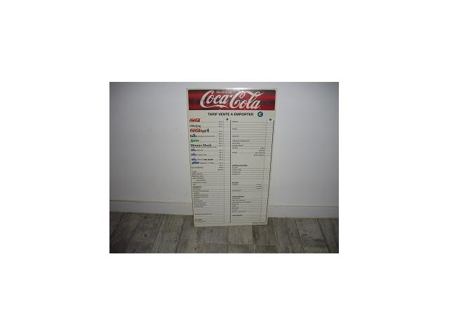 Affiche prix boisson coca-cola