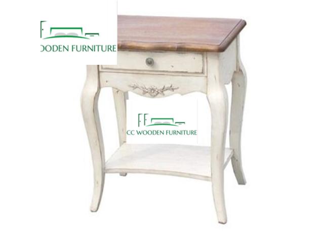 Photo American bedside table classical solid wood bedside table nightstand end table image 1/1