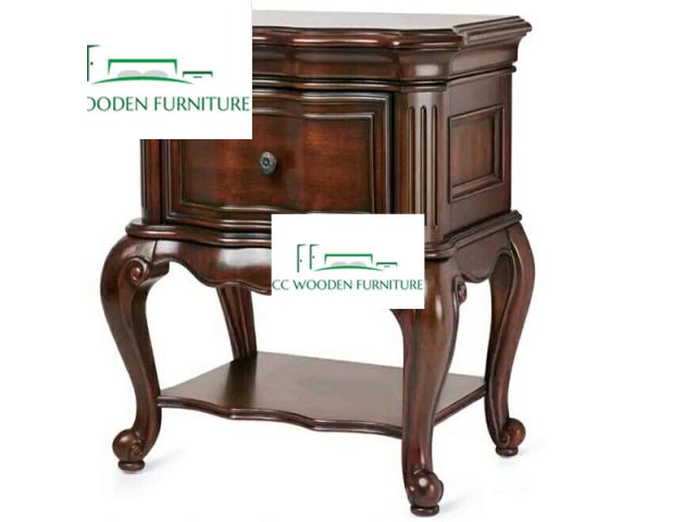 Photo American bedside table classical solid wood bedside table yellow poplar bedside table end table image 1/1