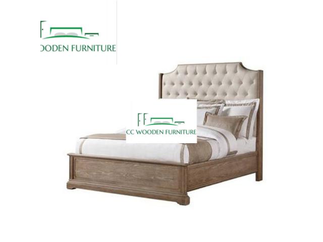 American country style birch wood bed farmhouse bed