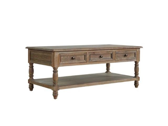 Photo American country style wood coffee table living room furniture image 1/1