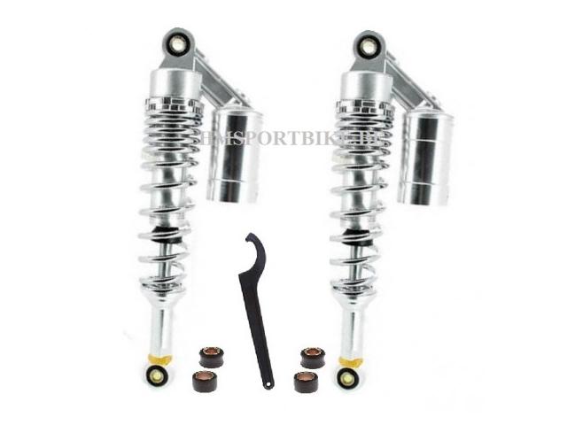 AMORTISSEURS GAZ REGLABLE CHROME 330MM DAX / SKYTEAM / ZHENHUA / JINCHENG / TNT / BULLIT