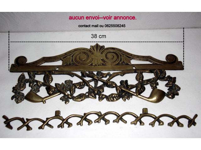 ancieb support pour 10 pipes--bronze laiton cuivre doré.