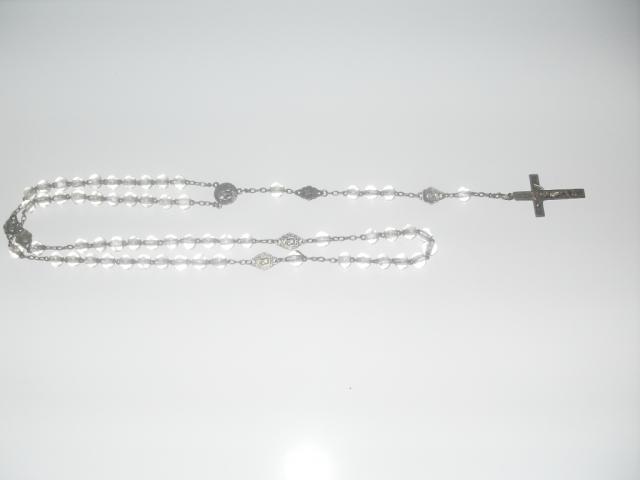 Ancien chapelet (perles en verre)