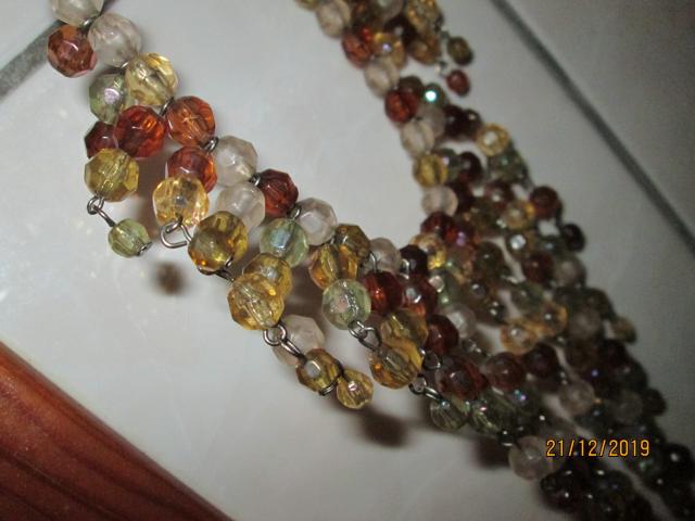 Ancien Collier Perles Naturelle En Saphirs Et Argent