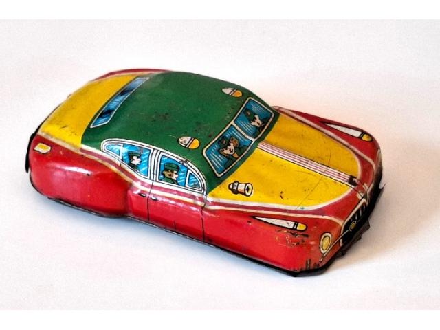 Ancienne voiture de police  en tôle année 1960
