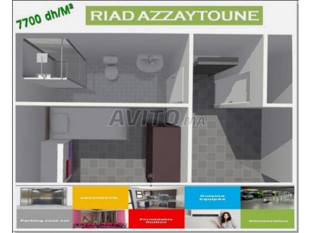 Appart 3ch salon et cuisine équipée ascenseur