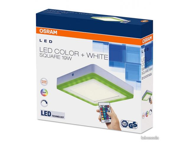 Applique / Plafonnier LED Color - RGBW-Télécommande + pile