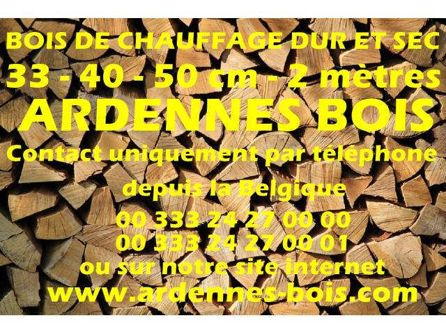 Ardennes Bois - Bois de chauffage Arlon 33 - 40- 50 cm - 2 mètres - 4 mètres