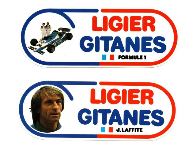 Autocollants Ligier Gitanes J.Laffite