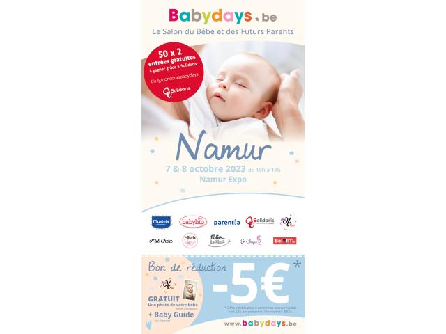 Babydays Namur 7-8 octobre 2023