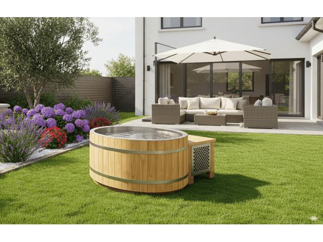 Bain de glace ovale — refroidisseur inclus | Bain froid compact