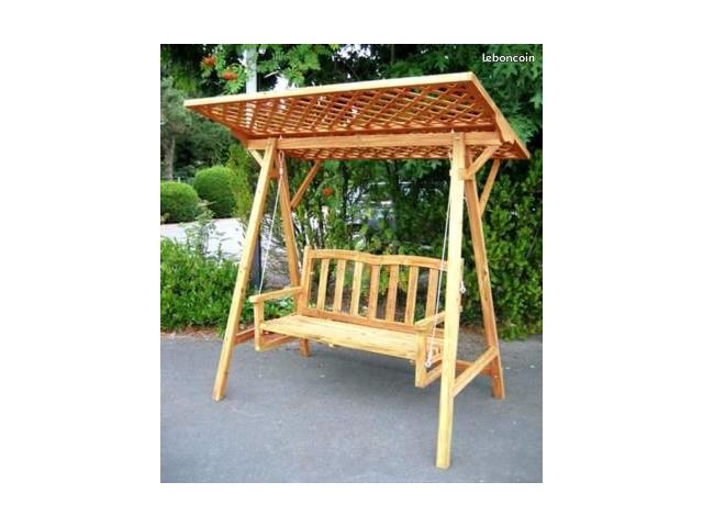 Photo Balancelle de jardin balancelle en bois massif mobilier de jardin meuble de jardin image 1/1