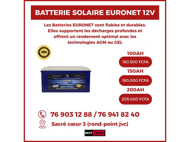BATTERIES SOLAIRES MARQUES SUKAM; EURONET ET VITRON ENERGY A VENDRE A TRES BON PRIX.