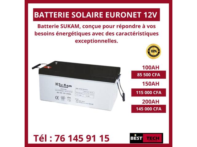 BATTERIES SOLAIRES SUKAM , EURONET ET VITRON ENERGY A VENDRE