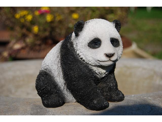 Bébé panda en polyrésine haut de gamme,spécial extérieur.