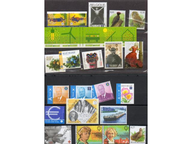 Belgique timbres de l' année 2009