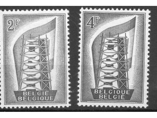 Photo Belgique timbres Europa 1956-1961 image 1/6