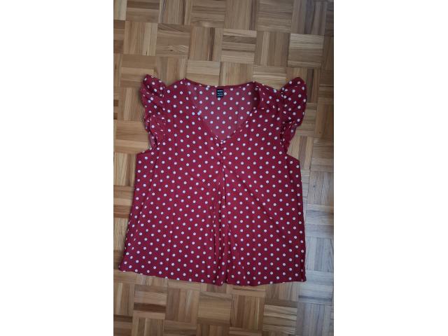 Blouse Shein bordeaux à pois