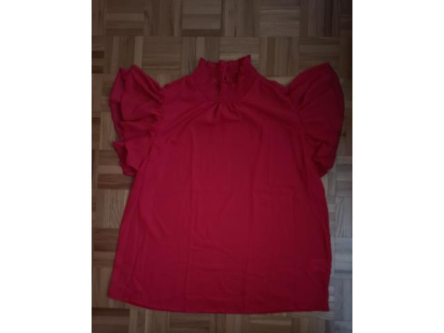 Blouse Shein rouge à manches
