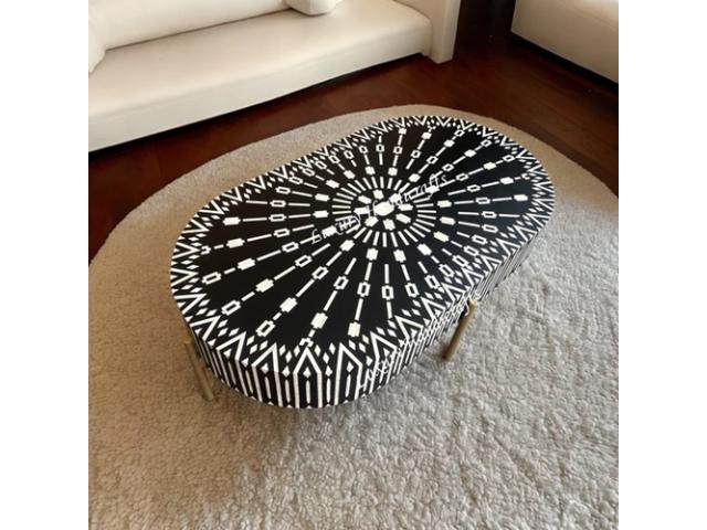 Bone Inlay Coffee Tables for Authentic Spaces