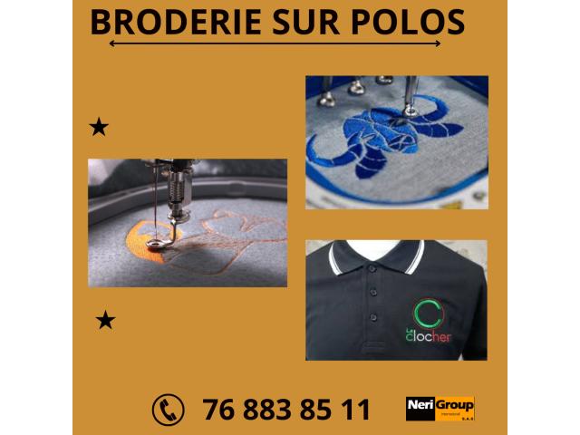 BRODERIE SUR POLOS A TRES BON   PRIX