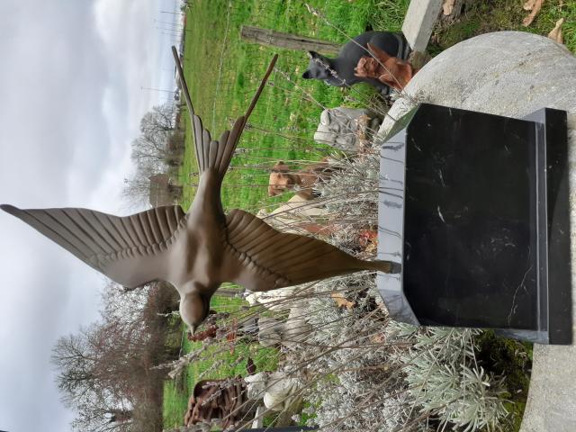 BRONZE ANIMALIER SIGNE (le vol de l'hirondelle).