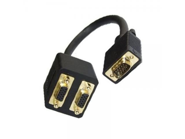 cable VGA male vers 2 connecteurs femelle