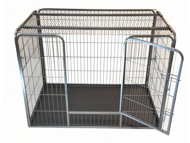 Photo Cage chien + bac 3 tailles cage chien XXL parc chien enclos chien cage chien cage grand chien cage g image 1/2