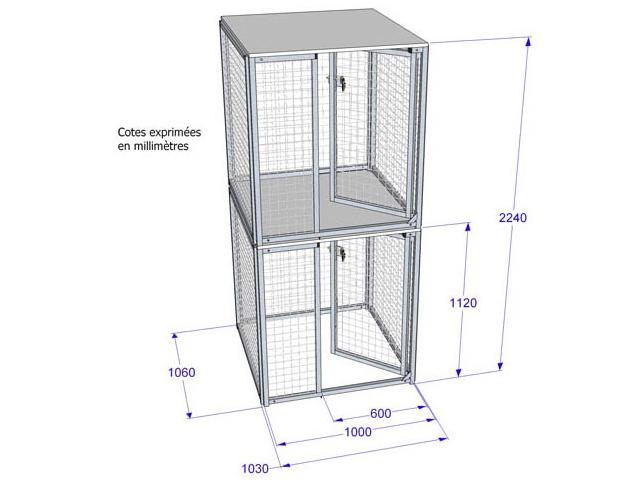 Cage chien double élevage SOLIDE taille 1 cage chien cage XL parc chien cage interieur chien cage ch