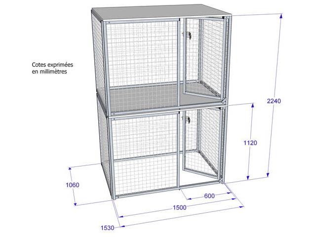 Cage chien double élevage SOLIDE taille 2 cage chien cage XL parc chien cage interieur chien cage ch
