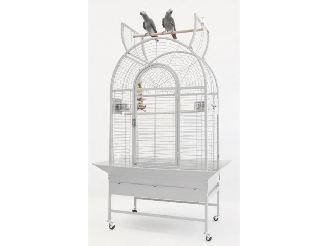 Photo Cage perroquet blanche design cage ara cage gris du gabon cage perroquet pas cher cage youyou cage a image 1/2