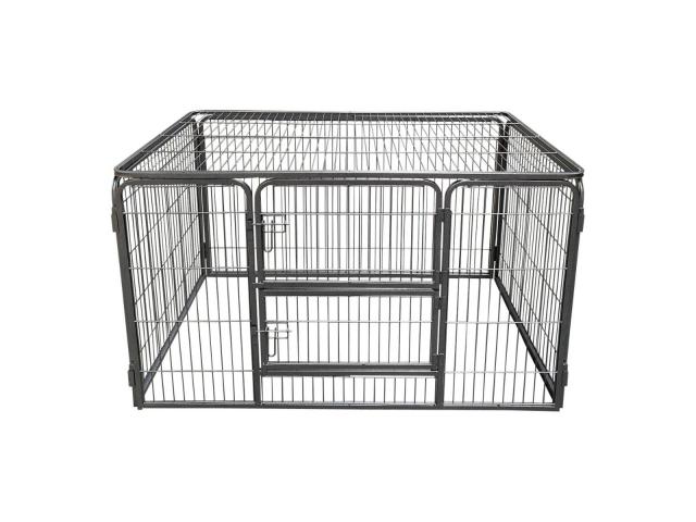 Cage pratique pour chien ou chat toiture fermée clôture chien cage chat enclos chat cloture chat enc