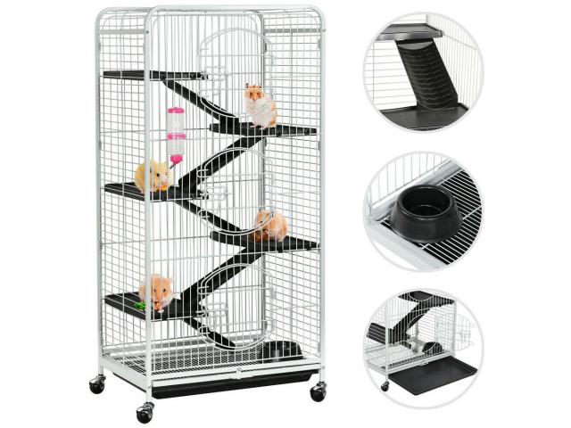 Cage rongeur blanche Cage furet équipée cage furet cage chinchilla cage rat cage avec plateformes ca