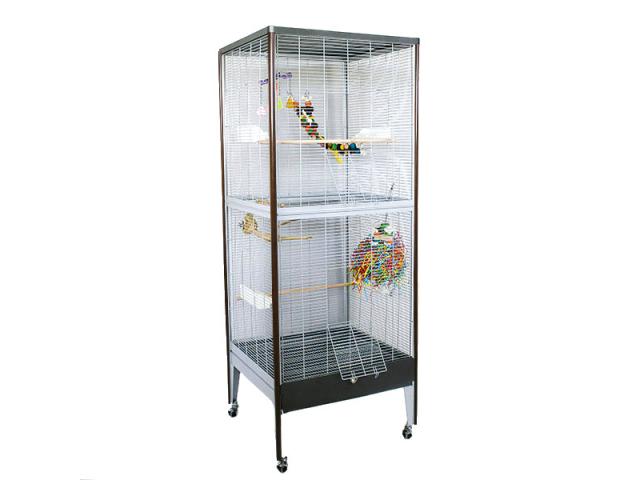 Photo Cage rongeur Turin anthracite et platinum Happy Home 66 B voliere rongeur cage chinchilla cage gerbi image 1/4