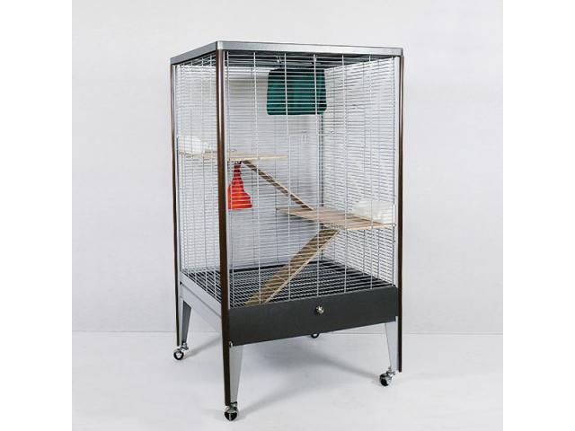Cage rongeur Venice anthracite et platinu Happy Home 66 A voliere rongeur cage chinchilla cage gerbi