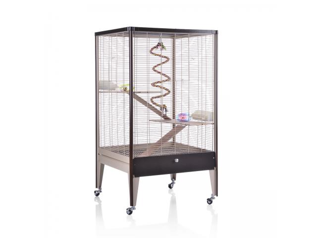 Photo Cage rongeur Venice chocolat vanille Happy Home 66 A voliere rongeur cage chinchilla cage gerbille c image 1/5