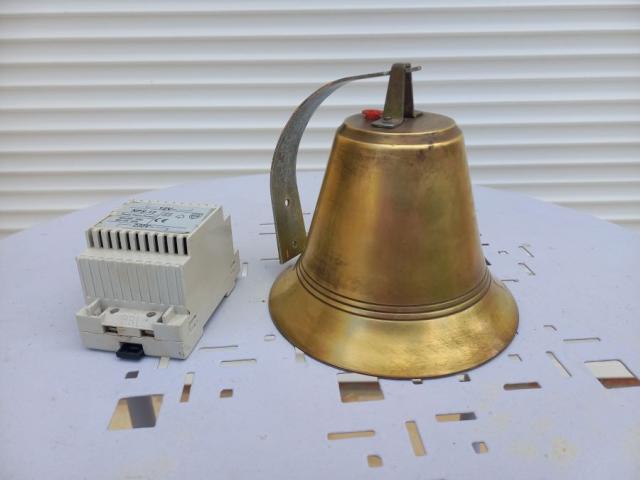 Carillon cloche en bronze poli + transfo